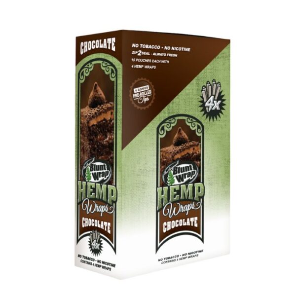 Blunt Wrap 4x mais CBD, sem tabaco, sabor chocolate