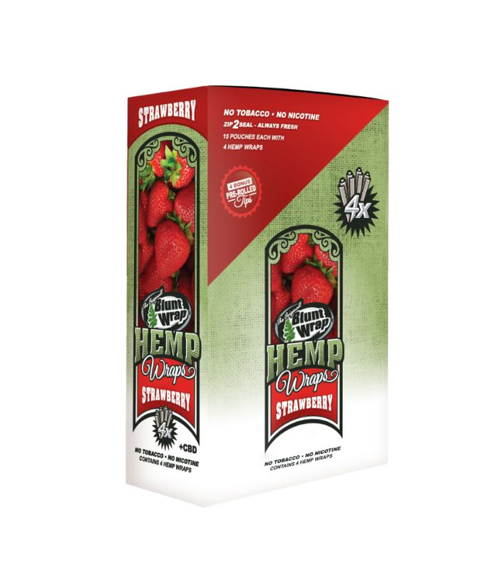 Blunt Wrap 4x Strawberry + CBD